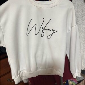 White 'Wifey' Sweatshirt